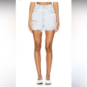 GRLFRND Super High Rise Vintage Distressed Jeans Shorts Sz 28 New with Tags!